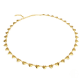 thumbnail image 1 of Maya's Grace Small Hearts Choker Necklace for Women, Gold and Silver Plated - Gold, 1 of 4