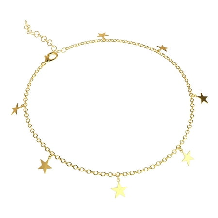 Maya's Grace Women Girl Summer Gold Silver Plated Star Chain Choker Pendants Necklace Jewelry