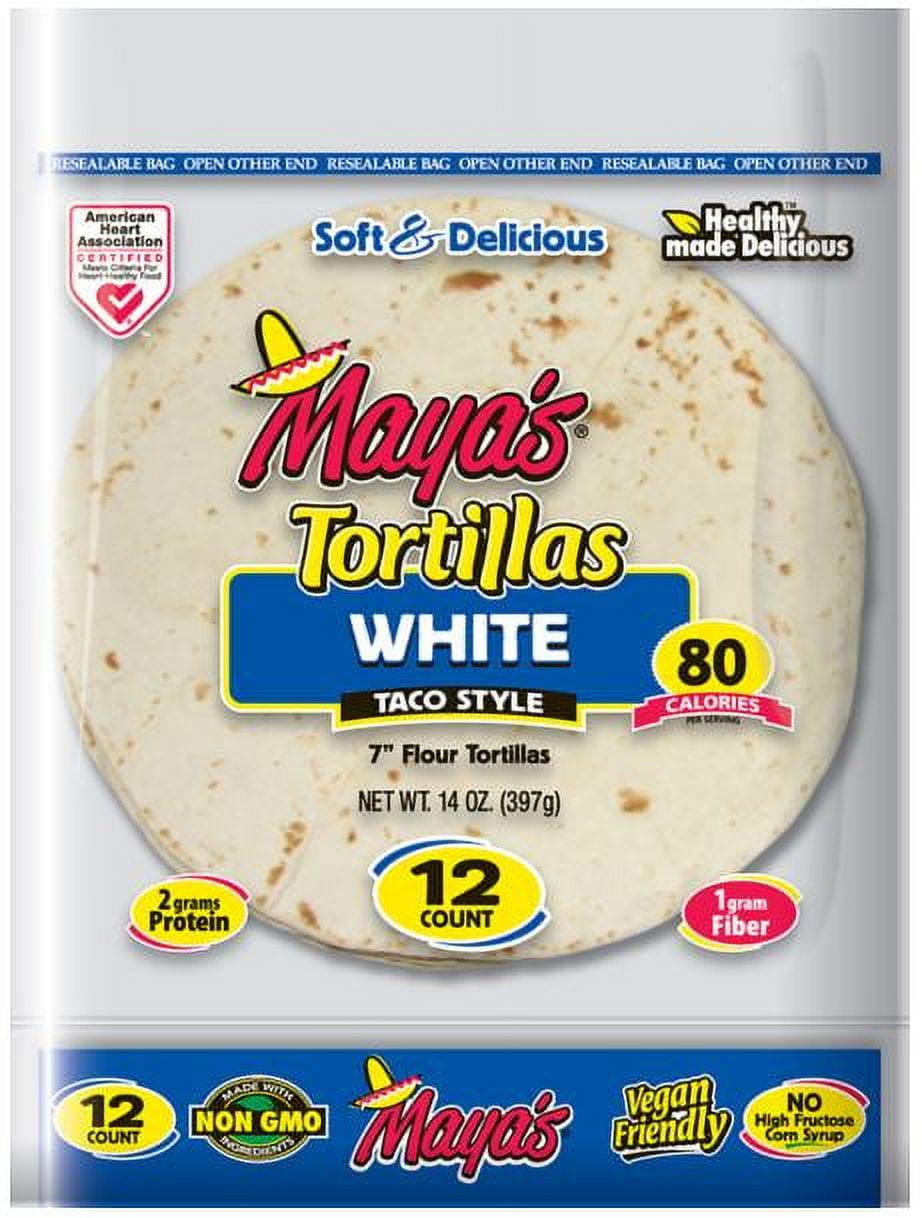 Maya's Taco Style Flour White Tortillas 12 ea