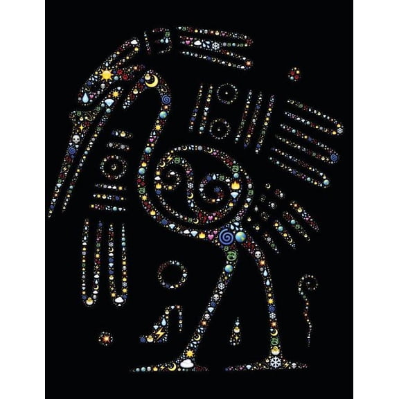 Mayan Bird Notebook: 8.5 X 11 202 Wide Ruled Pages (Paperback)