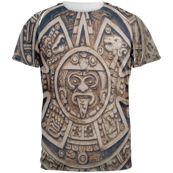 Mayan Calander All Over Adult T-Shirt - Small