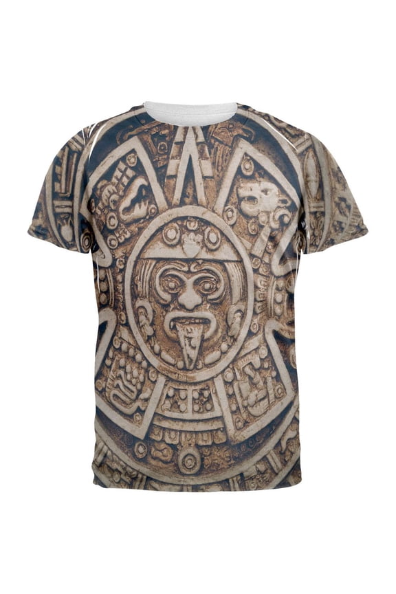 Mayan Calander All Over Adult T-Shirt - Small