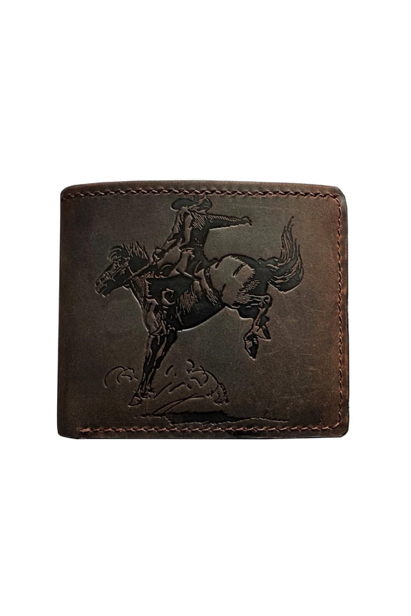 - Authentical leather handcrafted wallet, distressed bifold wallet, classic gift for dad - Cowboy Y101