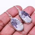 thumbnail image 1 of Mayan Porcelian Jasper -Mexico Designer Handmade 925 Silver Plated Earring 1.56", Porcelian Jasper Earring E_7994_333_56, 1 of 2