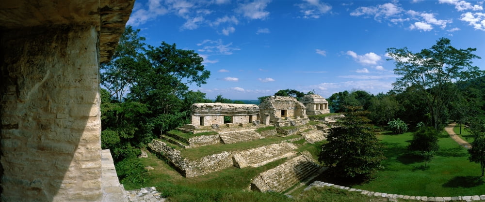Mayan Temple Ruins The Northern Group Palenque Mexico Canvas Art - Panoramic Images (27 x 9)