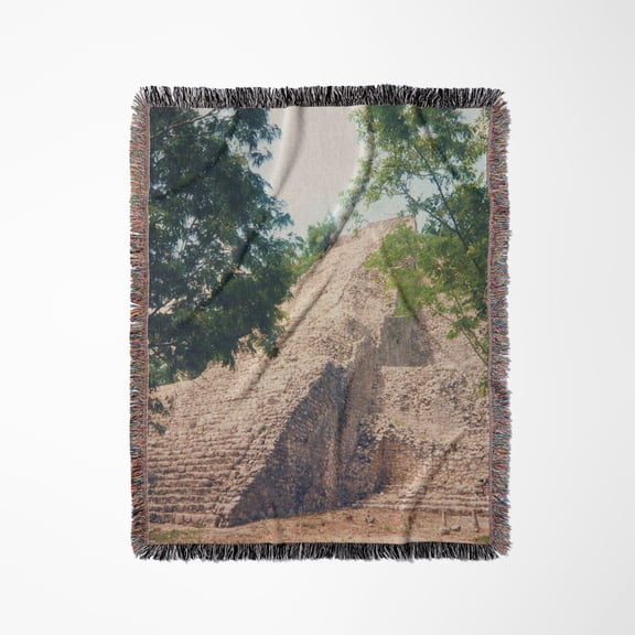 Mayan Temple, Woven Blanket