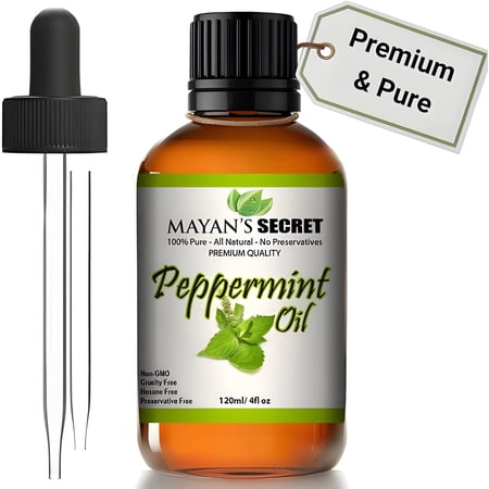 Mayan's Secret Peppermint Essential Oil 4 oz for Diffuser, Home & DIY Use