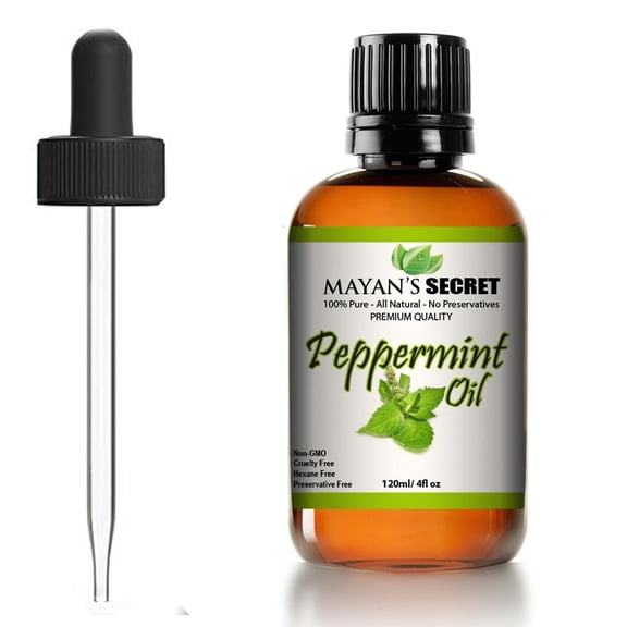 Mayan's Secret Peppermint Essential Oil 4 oz for Diffuser, Home & DIY Use