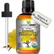 Mayans Secret Organic Cold Pressed Evening Primrose Oil - Natural, Undiluted, Unrefined, USDA Certified Organic - Rejuvenate and Moisturize The Skin and Hair, Carrier Oil - 4oz