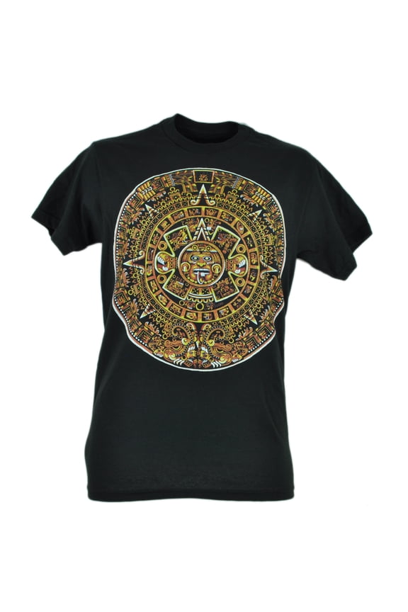 Mayans Calendar Black Novelty Tshirt Shirt Tee Fifth Sun Time Historic Small S