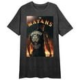 thumbnail image 1 of Mayans M.C. Ezekiel Reyes Poster Art Crew Neck Short Sleeve Black Heather Women's Night Shirt-Medium, 1 of 2