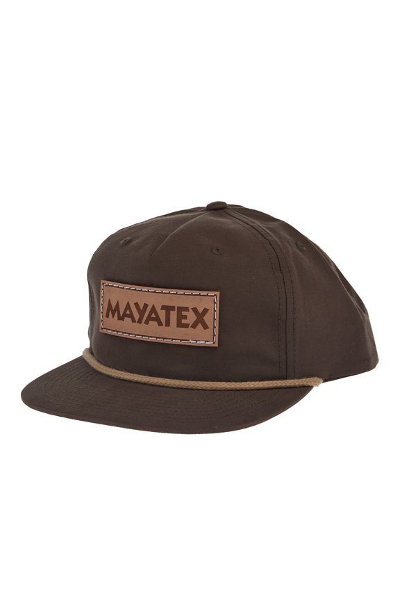 Mocha with Khaki Rope Leather Patch Logo Cap