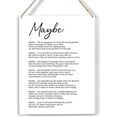 thumbnail image 1 of Maybe Love Wood Sign Minimalist Romantic Poetry Wooden Signs Rustic Hanging Plaque Wall Art 8 X 10 Sign Wall Decor For Home Bedroom, 1 of 6