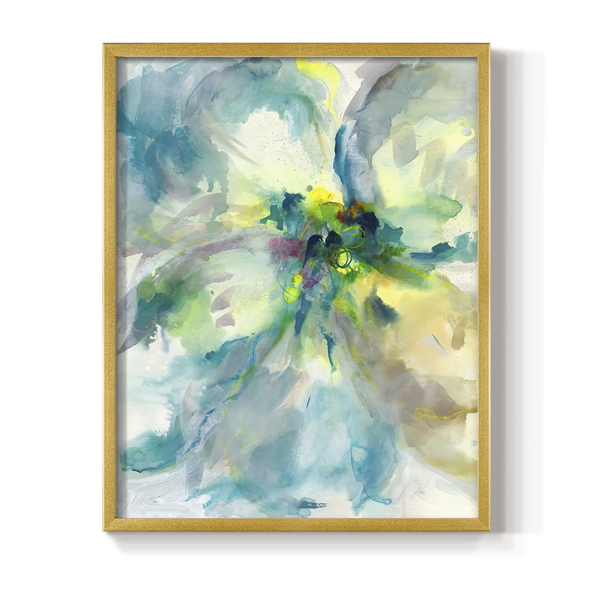 Maybe Petunias II in Gold Solid Wood 22 x 28 Framed Print