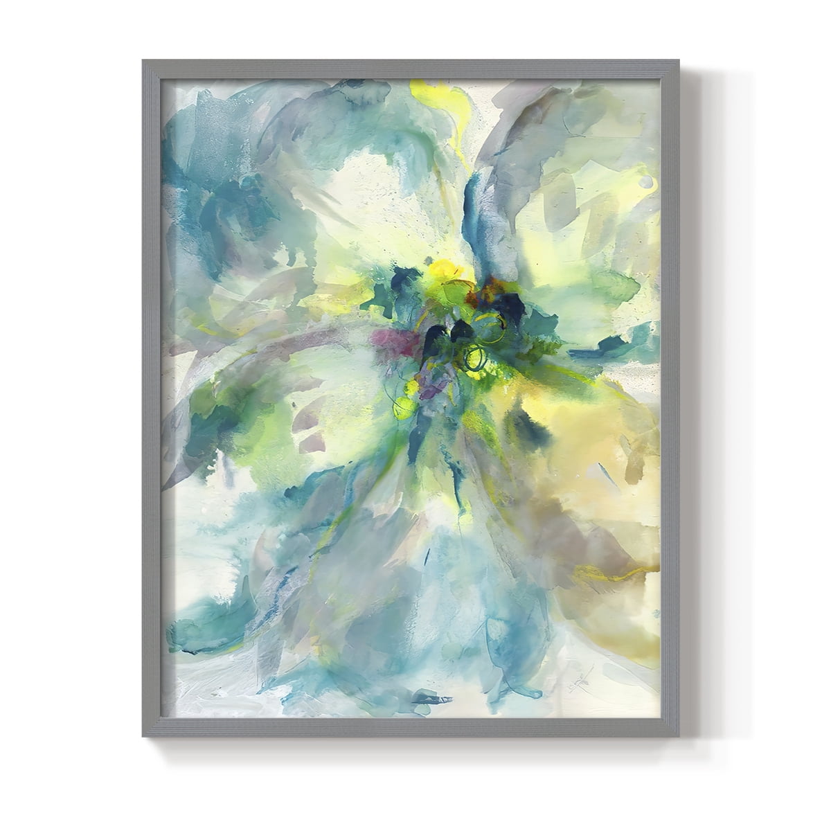 Maybe Petunias II in Gray Solid Wood 11 x 14 Framed Print