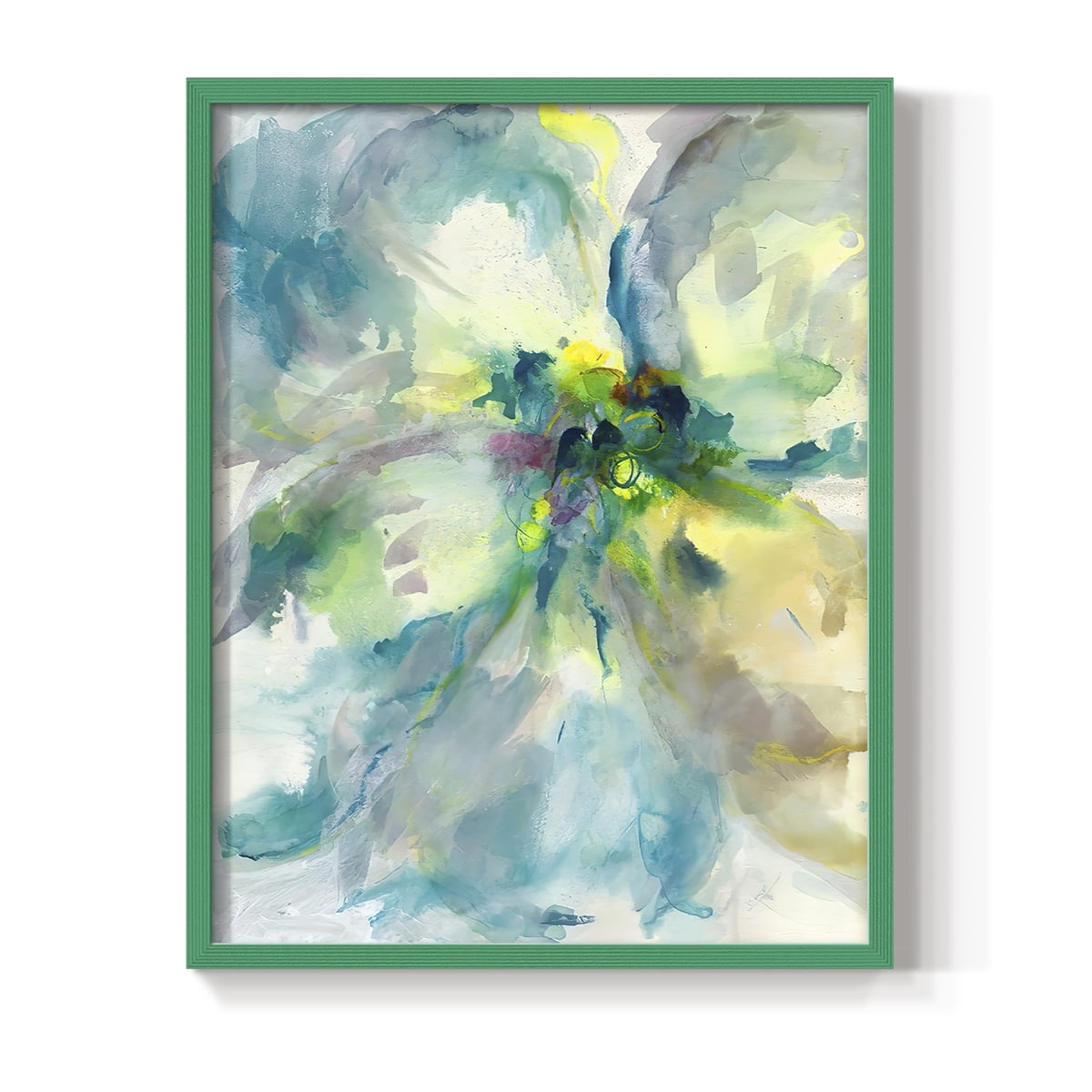 Maybe Petunias II in Green Solid Wood 8 x 10 Framed Print