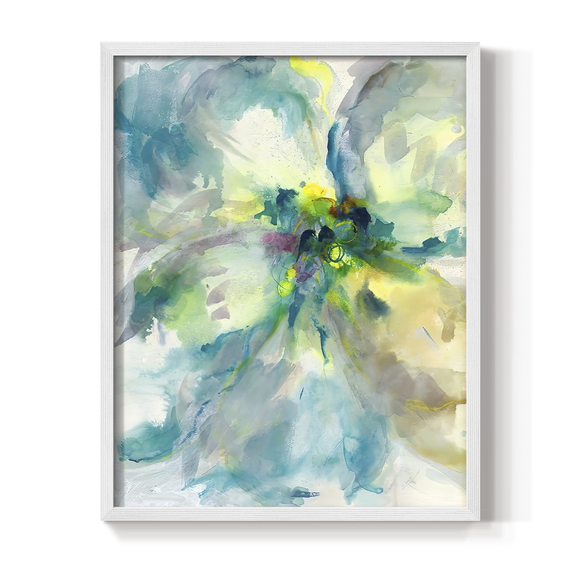 Maybe Petunias II in White Solid Wood 8 x 10 Framed Print