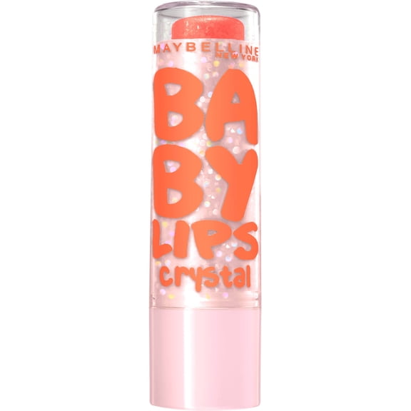 Maybelline Baby Lips Crystal Moisturizing Lip Balm, Gleaming Coral, 0.15 oz