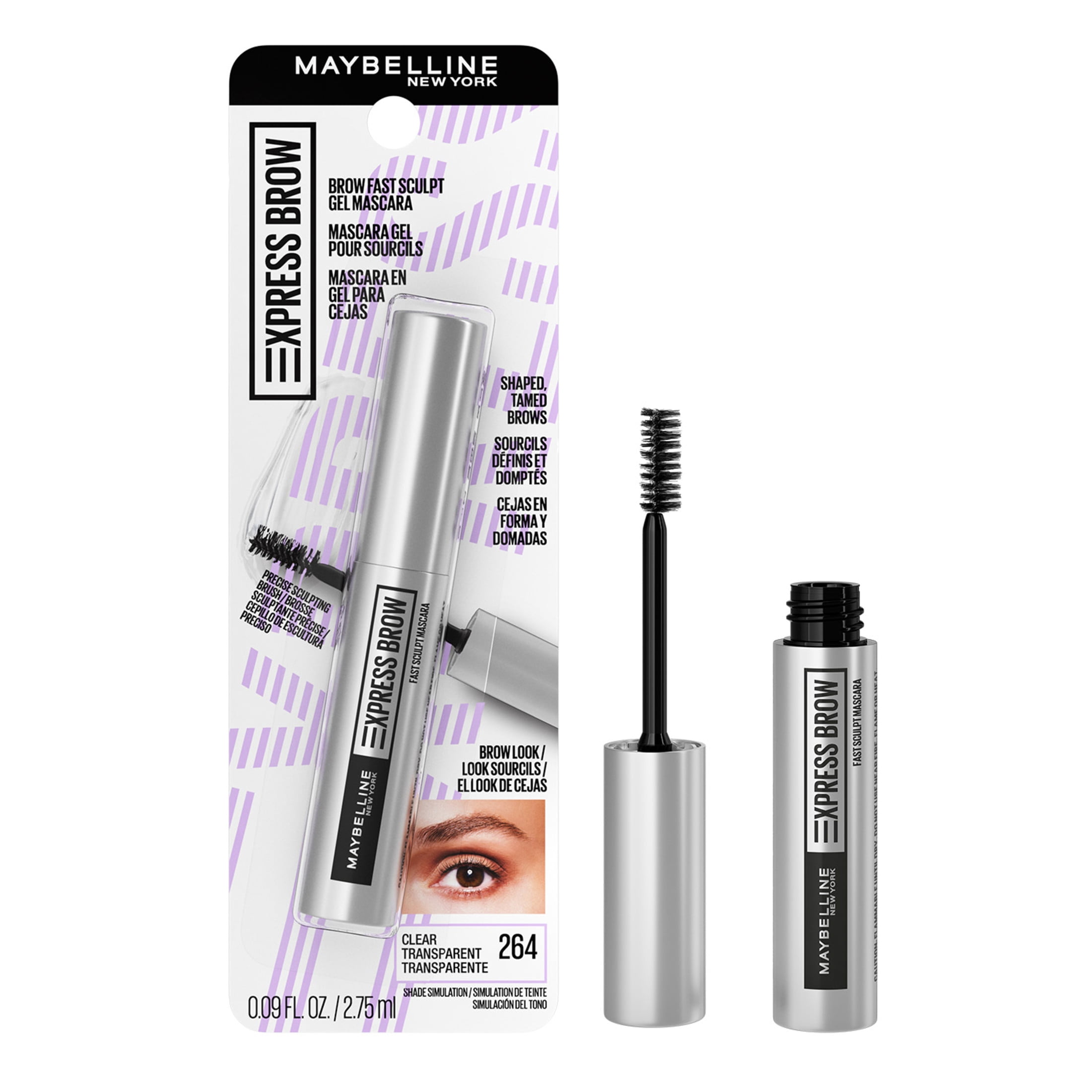 Maybelline Brow Fast Sculpt Eyebrow Gel Mascara Makeup, Soft Brown