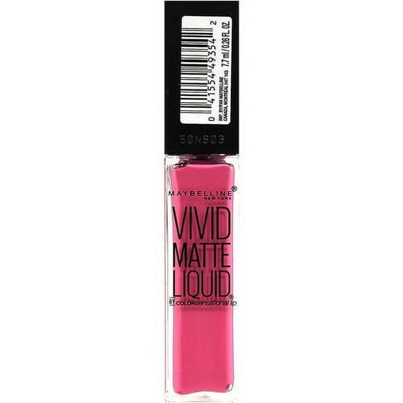 Maybelline Color Sensational Vivid Matte Liquid Lipstick, Twisted Tulip, 0.26 Fl Oz
