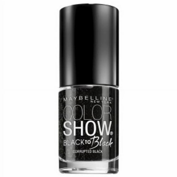 Maybelline Color Show Black to Black Nail Polish, 708, Corrupted Black