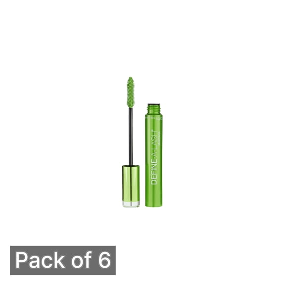 Maybelline Define-a-Lash Lengthening Washable Mascara, Very Black (Pack of 6)