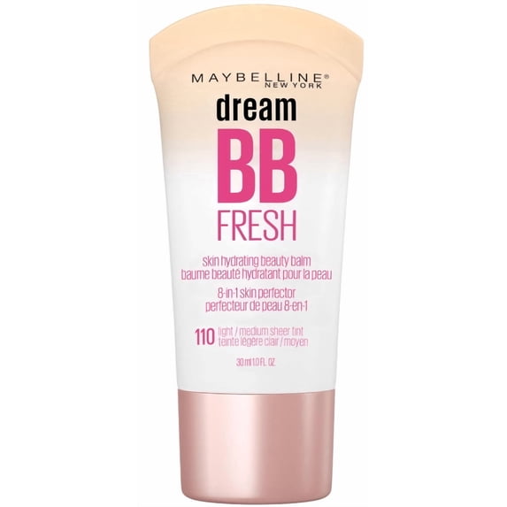 Maybelline Dream Fresh 8 in 1 Skin Perfector BB Cream, Ligh/Medium 1 fl oz (Pack of 10)