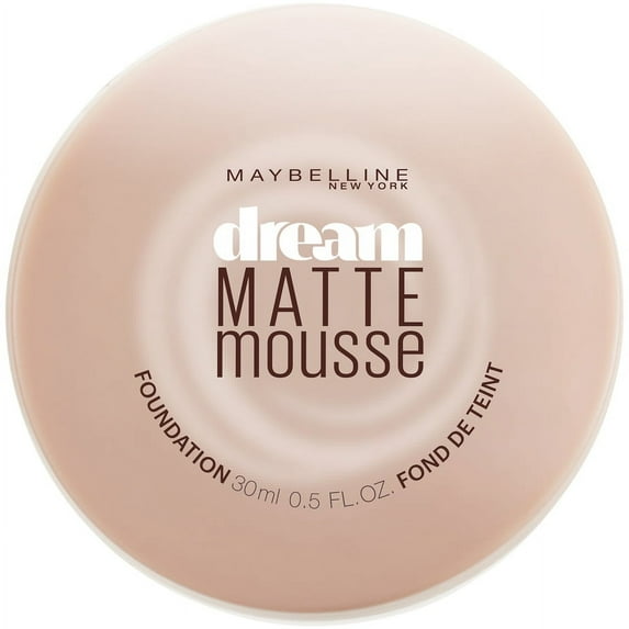Maybelline Dream Matte Mousse Foundation Makeup for All Skin, Porcelain, 0.64 oz