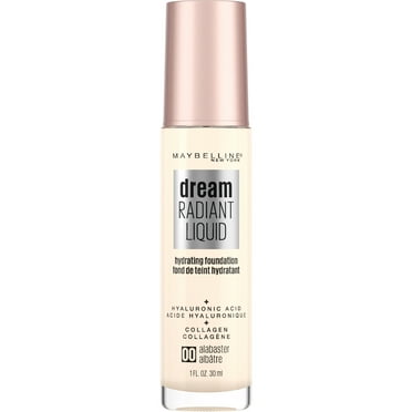 Maybelline Dream Radiant Liquid Foundation Makeup, 00 Alabaster, 1 fl oz
