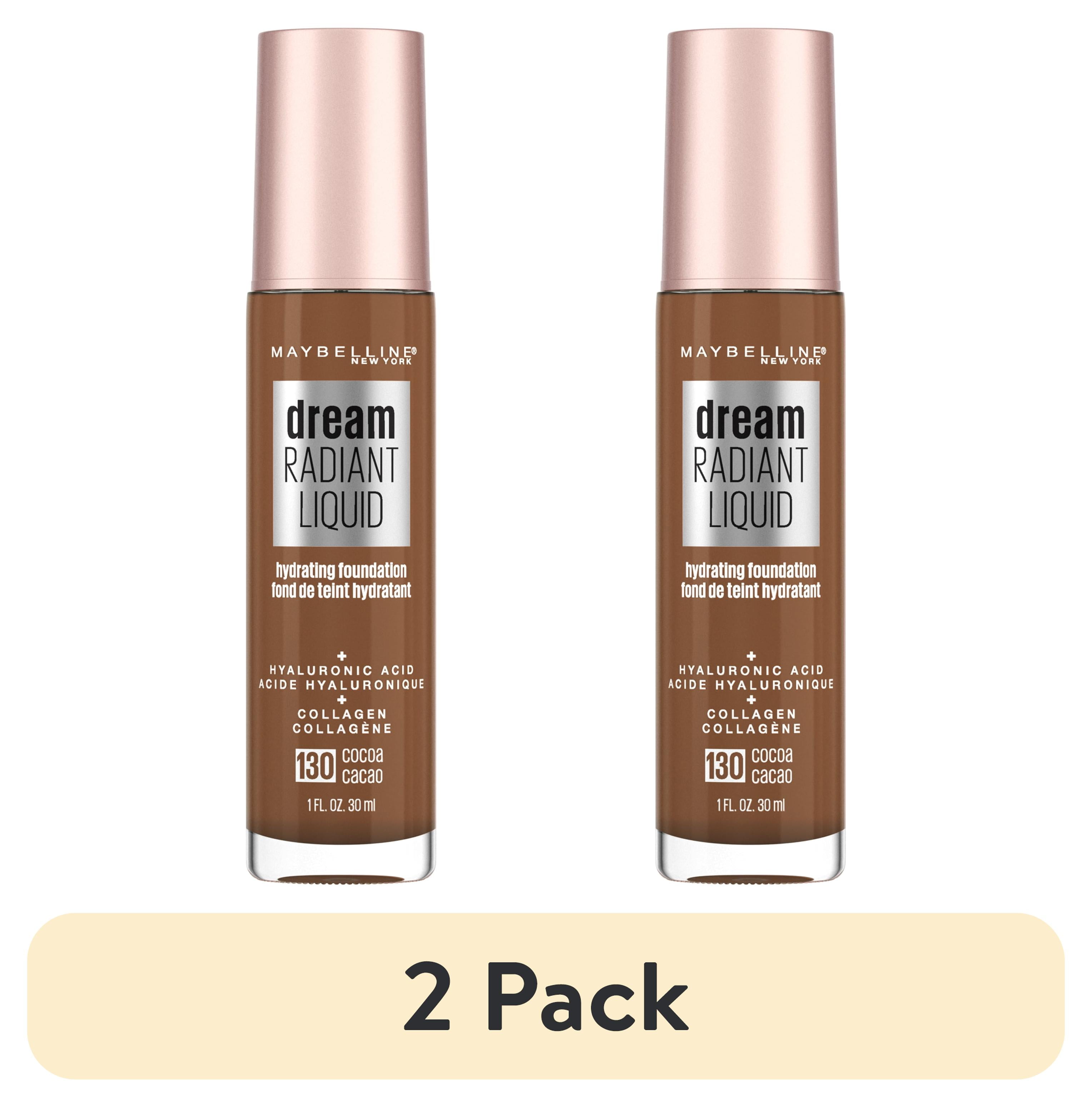 (2 pack) Maybelline Dream Radiant Liquid Foundation Makeup, 130 Cocoa