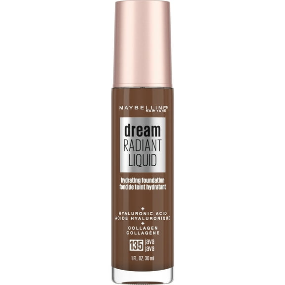 Maybelline Dream Radiant Liquid Medium Coverage Hydrating Foundation, Java, 1 fl. oz.