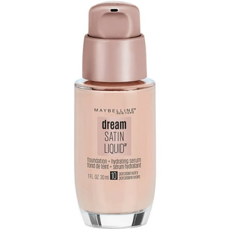Maybelline Dream Satin Mousse Foundation Makeup, 10 Porcelain Ivory, 1 fl oz
