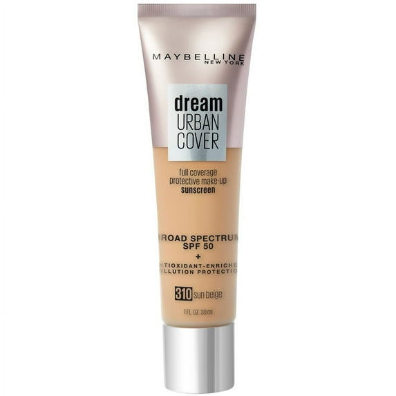 Maybelline Dream Urban Cover Full Coverage Foundation, SPF 50, Sun Beige