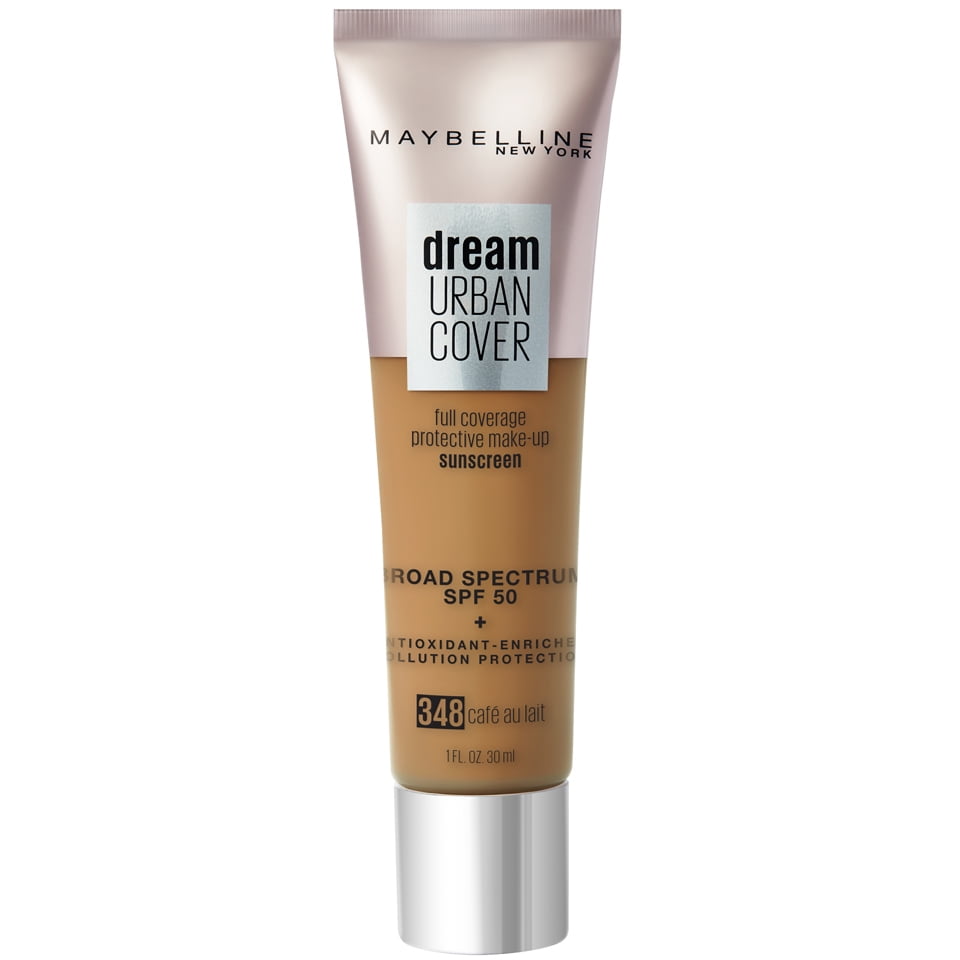 Maybelline Dream Urban Cover Full Coverage Foundation, SPF 50, Cafe Au Lait