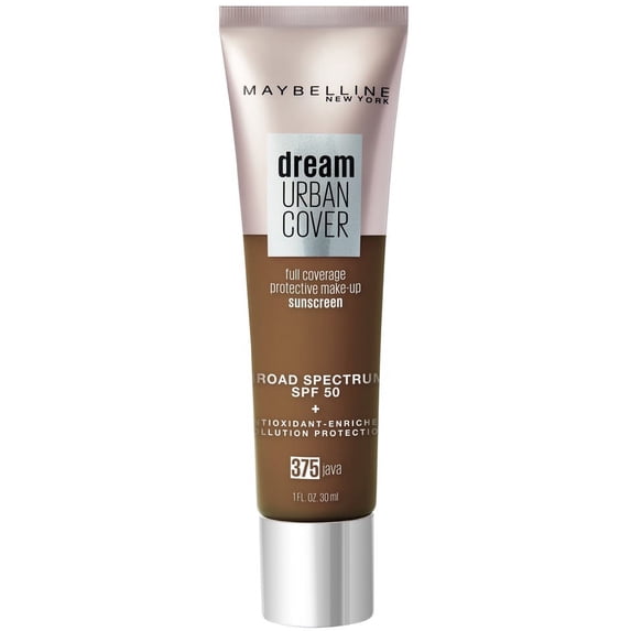 Maybelline Dream Urban Cover Liquid Foundation Makeup, SPF 50, Java, 1 fl oz