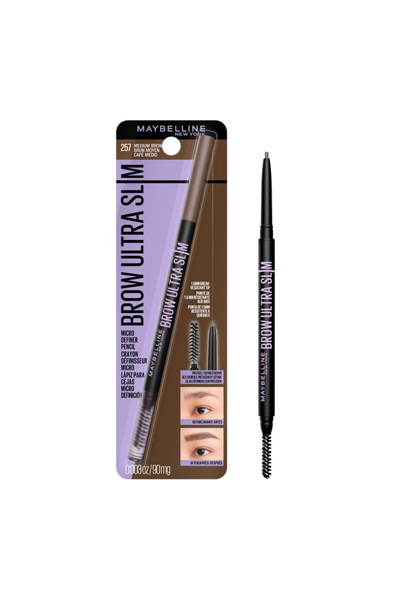 Express Brow Ultra Slim Pencil Eyebrow Makeup, Medium Brown