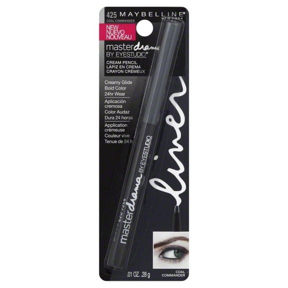 Maybelline Eye Studio Master Precise Pencil Eyeliner, Coal Commander