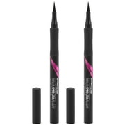 Maybelline EyeStudio Master Precise All Day Liquid Eyeliner Makeup, Black, 2 Pack