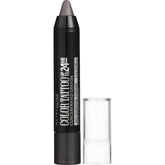 Maybelline Eyestudio ColorTattoo Concentrated Crayon, Charcoal Chrome, 0.08 Oz