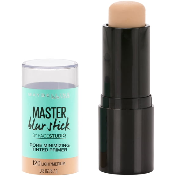 Maybelline Facestudio Master Blur Stick Primer, Pore Minimizing, Light/Medium, 0.3 oz