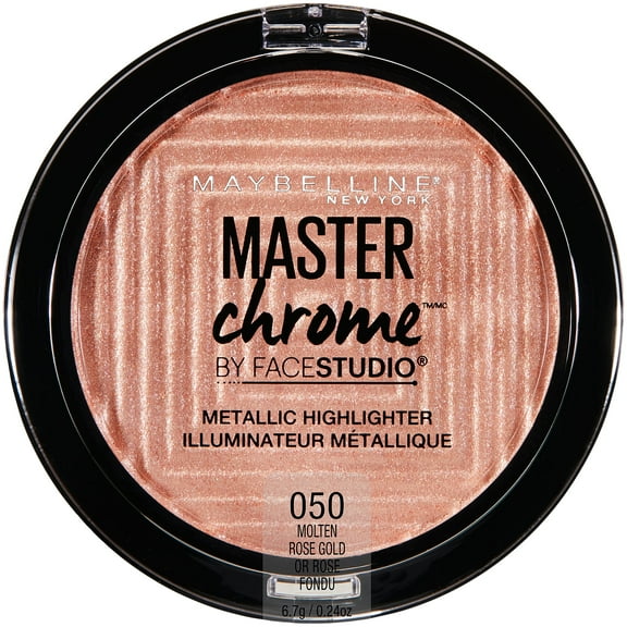 Maybelline Facestudio Master Chrome Metallic Highlighter Makeup, Molten Rose Gold, 0.24 oz