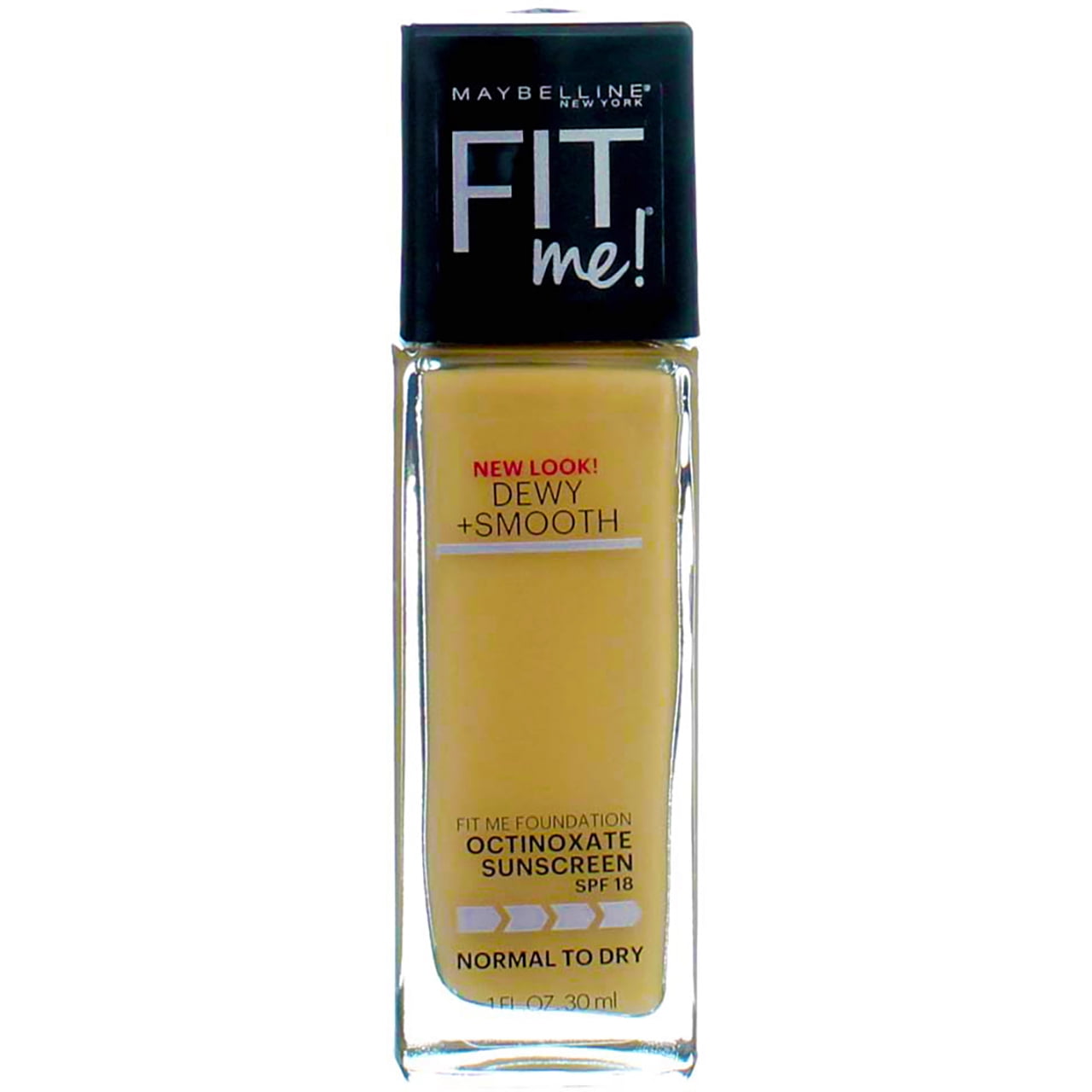 Maybelline Fit Me Dewy + Smooth Liquid Foundation Makeup, Natural Beige, 1  Count (Packaging May Vary)