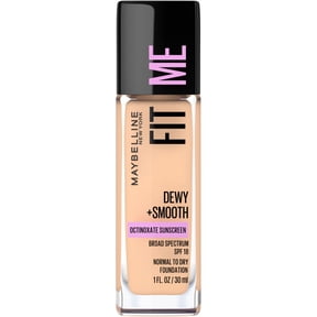 Maybelline Fit Me Dewy + Smooth Liquid Foundation Makeup with SPF 18, Classic Ivory, 1 fl. oz.