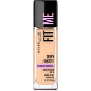 Maybelline Fit Me Dewy + Smooth Liquid Foundation Makeup with SPF 18, Classic Ivory, 1 fl. oz.