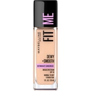 Maybelline Fit Me Dewy and Smooth Liquid Foundation, SPF 18, 115 Ivory, 1 fl oz