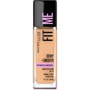 Maybelline Fit Me Dewy and Smooth Liquid Foundation, SPF 18, 225 Medium Buff, 1 fl oz