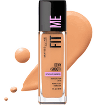 Maybelline Fit Me Dewy and Smooth Liquid Foundation, SPF 18, 322 Warm Honey, 1 fl oz