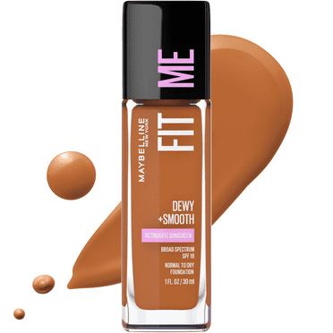 Maybelline Fit Me Dewy and Smooth Liquid Foundation, SPF 18, 360 Mocha, 1 fl oz