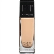 Maybelline Fit Me Matte + Poreless Dewy Liquid Foundation, SPF 18, Medium Beige, 1 fl oz