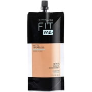 Maybelline Fit Me Matte + Poreless Liquid Foundation - # 322 Warm Honey 40ml/1.3oz